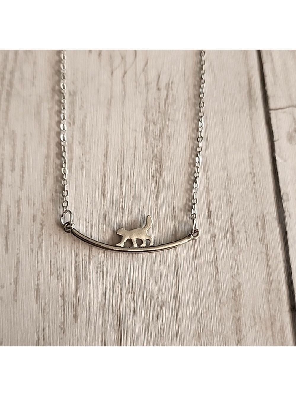Cat Necklace Zinc Alloy 14 inch Chain NYG - Picture 2 of 4